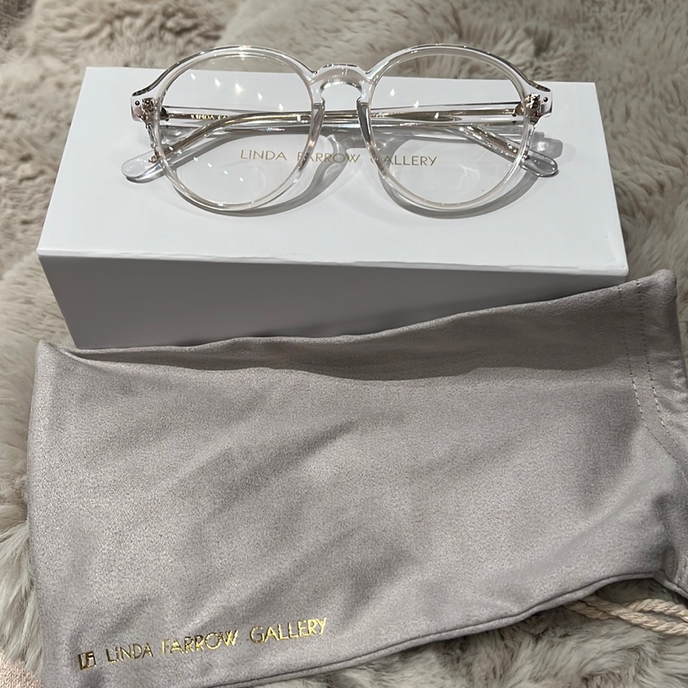 Brand new clear Linda Farrow glasses